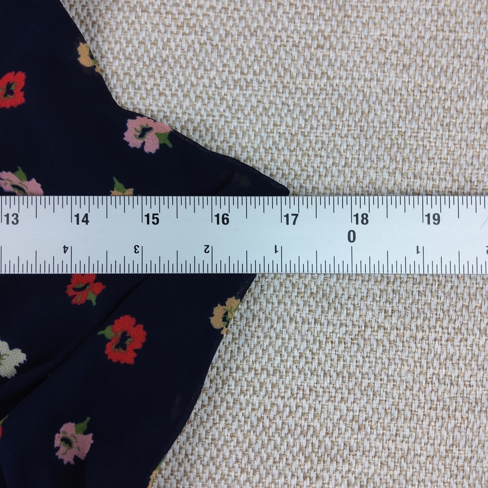 Madewell Ruffle Strap‎ Wrap Confetti Floral Dress/Blue/Multi Color Print/Size 2 - Picture 8 of 8